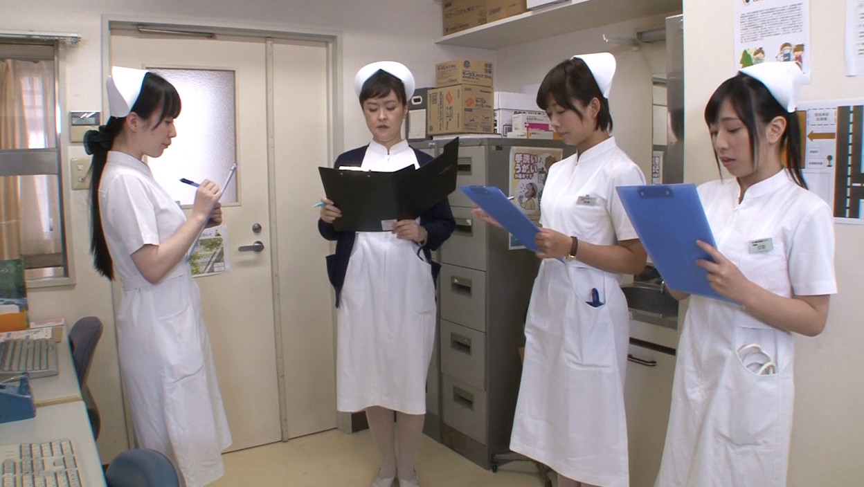 Japanese nurse handjob