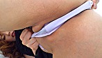 フルバックパンティをセルフ強制Tバックでぐいぐい食い込ませイク姿を見せつけるお姉さま サンプル画像3