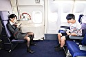 うぶな男の子に冗談半分の挑発パンチラしたら超暴走！ 仕方なく射精させてあげても勃起は治まらず追いかけられて機内の死角でハメられまくる美人CA - Image 3