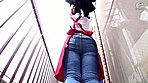 家事代行おばさんのピタパン尻に我慢できずにバックからねじ込むデカチン即ハメ！「旦那がいるから･･･」断られても強引にイカせるイケメンの高速ピストン口説きSEXを完全収録！！魅惑の若チ○ポに心奪われたデカ尻妻が旦那では味わえない連続絶頂合計41回！ サンプル画像1