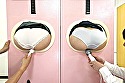 シーン4：壁尻モニター ダイエット器具のPR動画撮影に協力してくれる女の子達を穴の開いた壁に！玩具責め中出し 5名収録