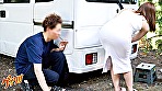 これは無自覚！？それともワザと！！？隣人のタイトワンピからまさかの透けパン丸見え！！ガン見しているのがバレてしまったボクは性欲剥き出しの美尻奥さんに･･･