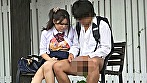 郊外某商業〇校の黒髪J〇野外SEX5名