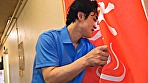 シーン13：女湯潜入 入口に『清掃中』の看板置いたら湯あがり全裸ギャルに中出しできました！ CASE02
