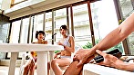 【プールナンパ】顔面偏差値高すぎIT受付嬢！！清楚スレンダーな水着美女がギャラとイケメンの誘惑に敗北♪猛暑日にイキ潮シャワーでハメ狂い☆ サンプル画像2