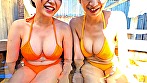 ドスケベW美白巨乳の混浴露天温泉 画像5