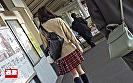 スカートの中の股間いじりでパンティは愛液まみれ！ねっとり指一本で膣内をこねくり回され何度もイカされた敏感女 サンプル画像1