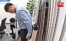 オフィス清掃中の眼鏡巨乳妻にぶっかけセクハラ 画像9