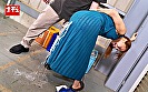 シーン6：同じマンションに住む無防備な透けパン美尻女に浣腸をぶち込んだら我慢できず着衣噴射 3