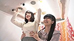 女監督ハルナの素人レズ！？ナンパ デカちんニューハーフ朝日みくるがHな素人女子にペニクリフル勃起！ 画像1