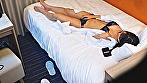 ビジネスホテル無防備オナニー スレンダー黒髪美人OL ＃8