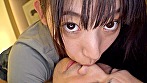 ソフトSの黒髪ロング女子がM男に濃厚鼻フェラ 画像2