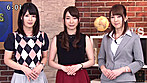 淫語女子アナ8 チ○ポ、マ○コをカメラ目線で連呼する超真面目なニュース番組 サンプル画像1