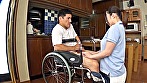 ケガ人の僕が介助をたのんだらボランティアの綺麗な人妻さんがやってきた！下着のラインがくっきりなピタパンで無意識に密着ケアしてくるので思わず超勃起しちゃってたまりすぎの精子をパンツ内におもらし！！奥さんは落ち込む僕をみて「いいのよ大丈夫」と汚れたチ〇ポを優しく処理してくれそれでも勃っぱなし状態を憐れにおもったのかこっそり挿入まで許してくれた！令和四天王特別編集版 サンプル画像11