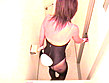 バニーガール洋式トイレ盗撮 総集編 サンプル画像10