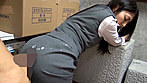 悩殺タイトスカート尻コキ
