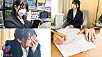 【リクスー姿の巨乳就活生】『就職内定率を上げる方法』教えますとナンパ！裸の男に動揺せずに面接をこなそうとするも、巨チンにモジモジしだし･･･。敏感マ●コからエロ汁止まらず生チ●ポ挿入を懇願！！ - Image 1