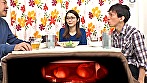 コタツの中で隣の父に内緒で義母のマ○コに悪戯してたらエスカレートして声を我慢してむしゃぶり合う近親相姦SEX受精中出し サンプル画像2