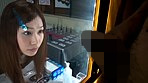 何も知らないで化粧に集中する、丸の内OLをマジックミラー越しにこっそり！！ぶっかけて、オカズにしちゃいました！！ サンプル画像7