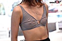 一流企業で働くエリートOL【ななみ】さん マジックミラー号 「下着メーカーのモニター調査」と称して生おっぱいをモミモミしながらインタビュー 清純そうな見た目からは想像もつかない超ドえろ発言連発！敏感な美乳をもみほぐされて激ピストンでイキまくり！