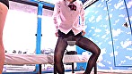 一日中立ちっぱなしで美脚が蒸れたOLが挑戦するガニ股素股チャレンジ！光るストッキングでEDフニャチンを持続可能な勃起でイカせられたら賞金30万円！予想外にガチガチになったデカチンで敏感な膣口を刺激された美人OLはガックガクイキ潮！潮！追撃激ピスで人生初のぴえん中出しも拒めない！撮って出しマジックミラー号～あゆみ編～