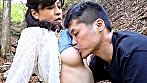 シーン2：ぶらっと一人旅の清楚系熟女を、ナンパして人気のない山中で濃厚野外ファック！