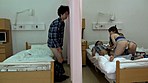 彼氏を見舞いに来た女の無意識パンチラに勃起！気付いた女はカーテン越しの俺のチ○ポに尻をすり寄せた サンプル画像14