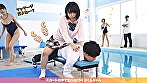 圧倒的Gカップ！ムチムチの競泳水着がぱっつん♪ぱつのデカ尻！ボリューム満点の後輩に股間を押し付けられたら･･･スカートの中で生ハメ！ 04 さくらちゃん