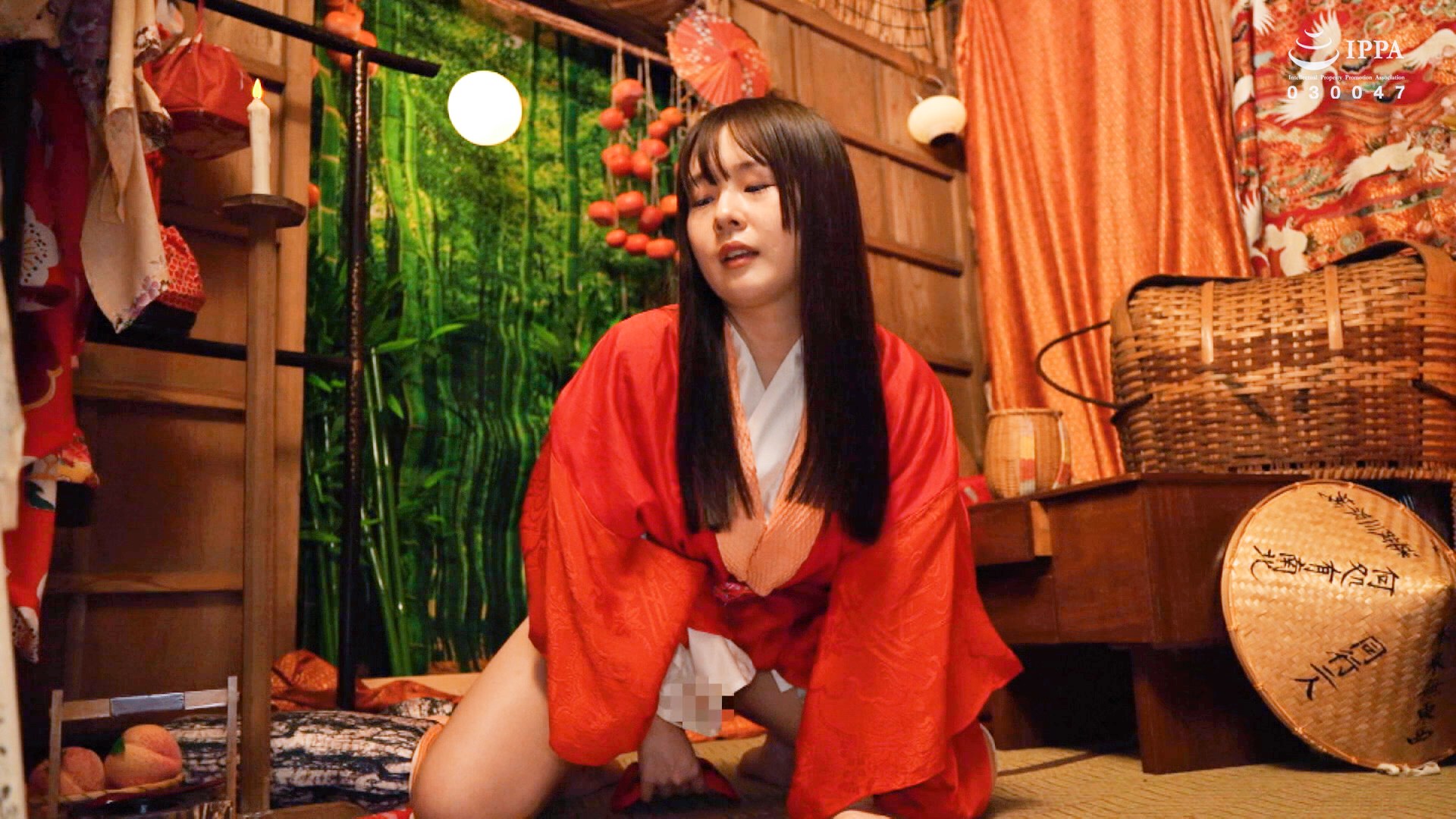 【短編】えっちなニッポン昔話シリーズ 十二単のかぐや姫!! お月見天狗オナニーを覗かれされて・・・精水流しこみ(生中出し)のサンプル動画