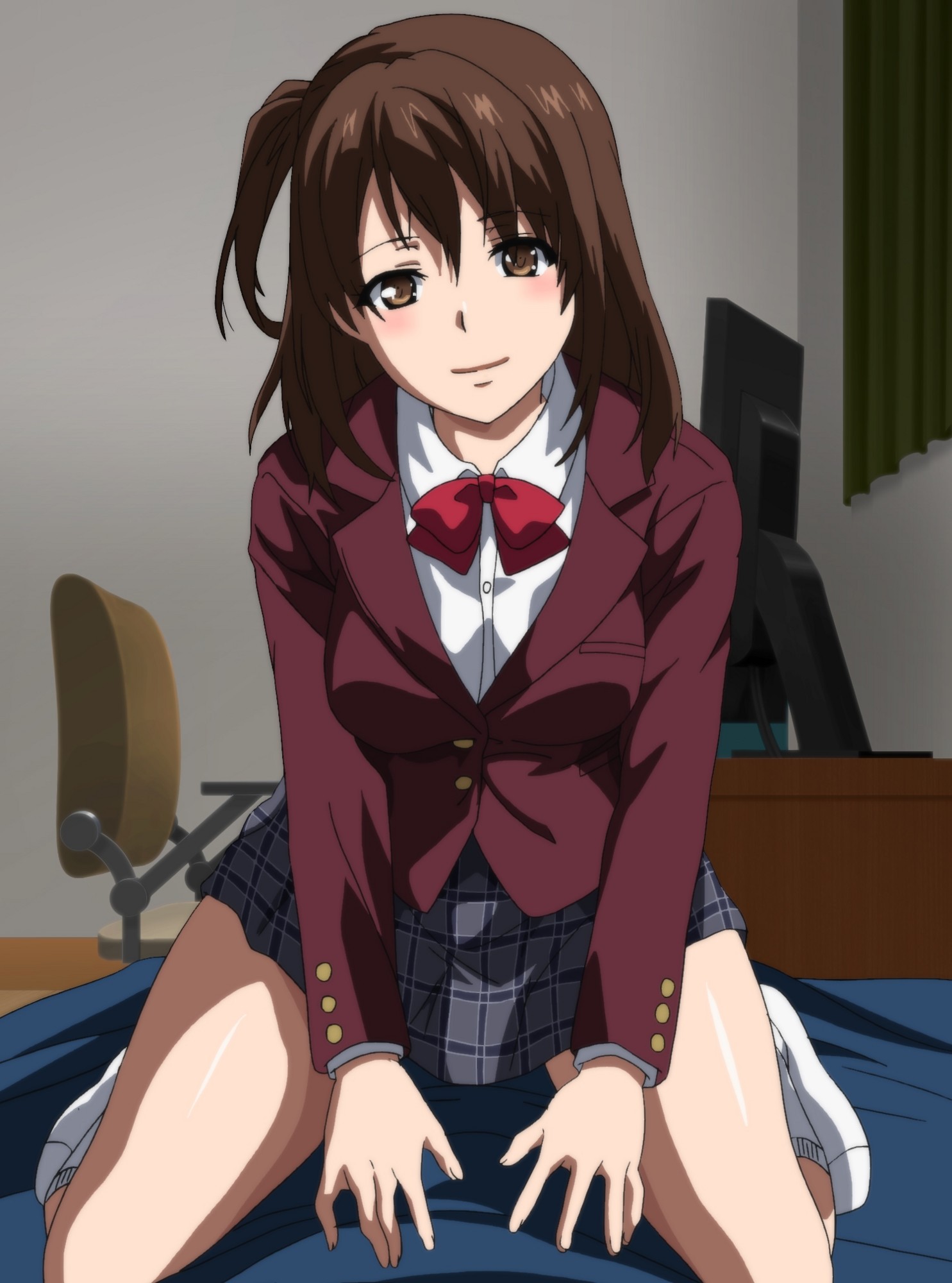 飯塚先輩×ブレザー ―姉キュン！より― THE ANIMATIONの神シコ動画 - スクール水着のマニアック女子！