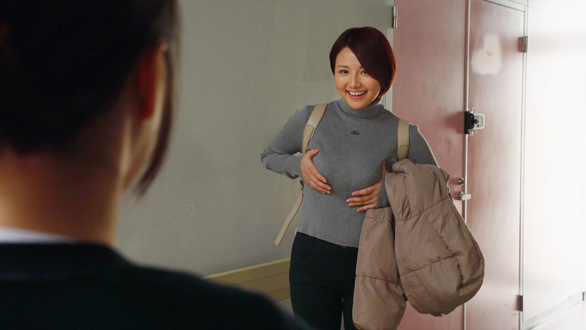 おっぱいをおっぱいで挟み合う“パイパイズリ”の圧迫に大興奮!巨乳ナースと巨乳患者が乳首と乳首で感じ合う退院までの乳くり1週間 月野かすみ 天月あず 画像20