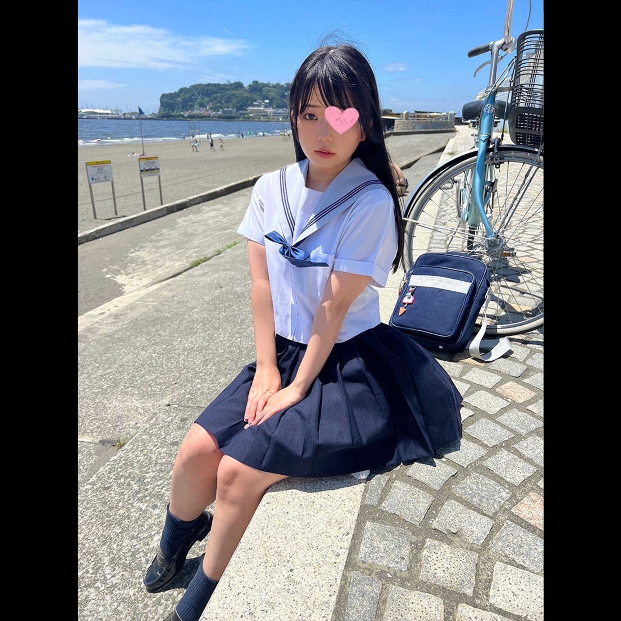 黒髪清楚系【個撮】K県立湘南女子K2_学校帰りの制服美小女とP活_中出し×2※所持に関して責任負いません