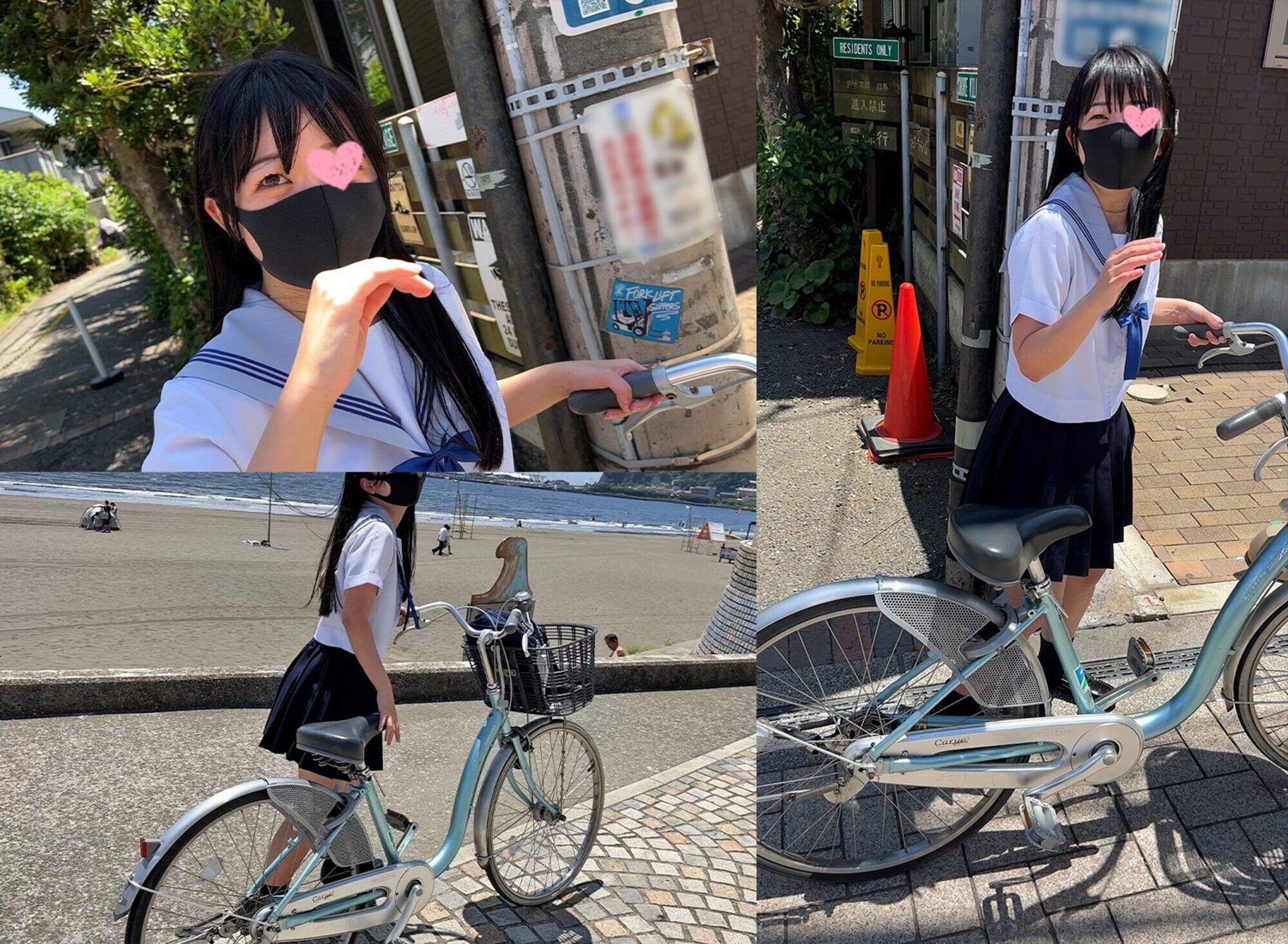 黒髪清楚系【個撮】K県立湘南女子K2_学校帰りの制服美小女とP活_中出し×2※所持に関して責任負いません