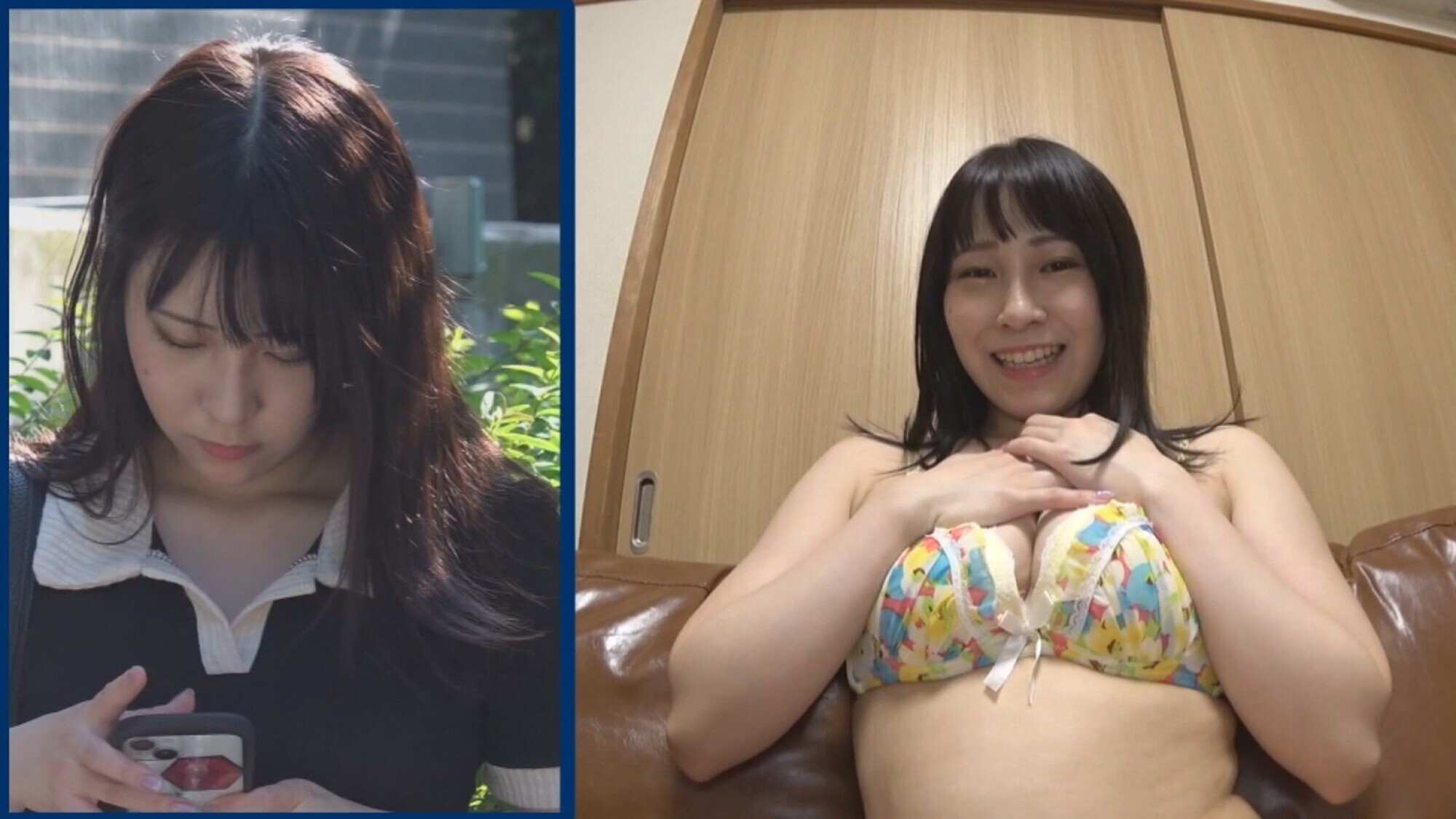 桐谷すずね エロい彼女と普通の彼女を見比べながらオナニーしようっと