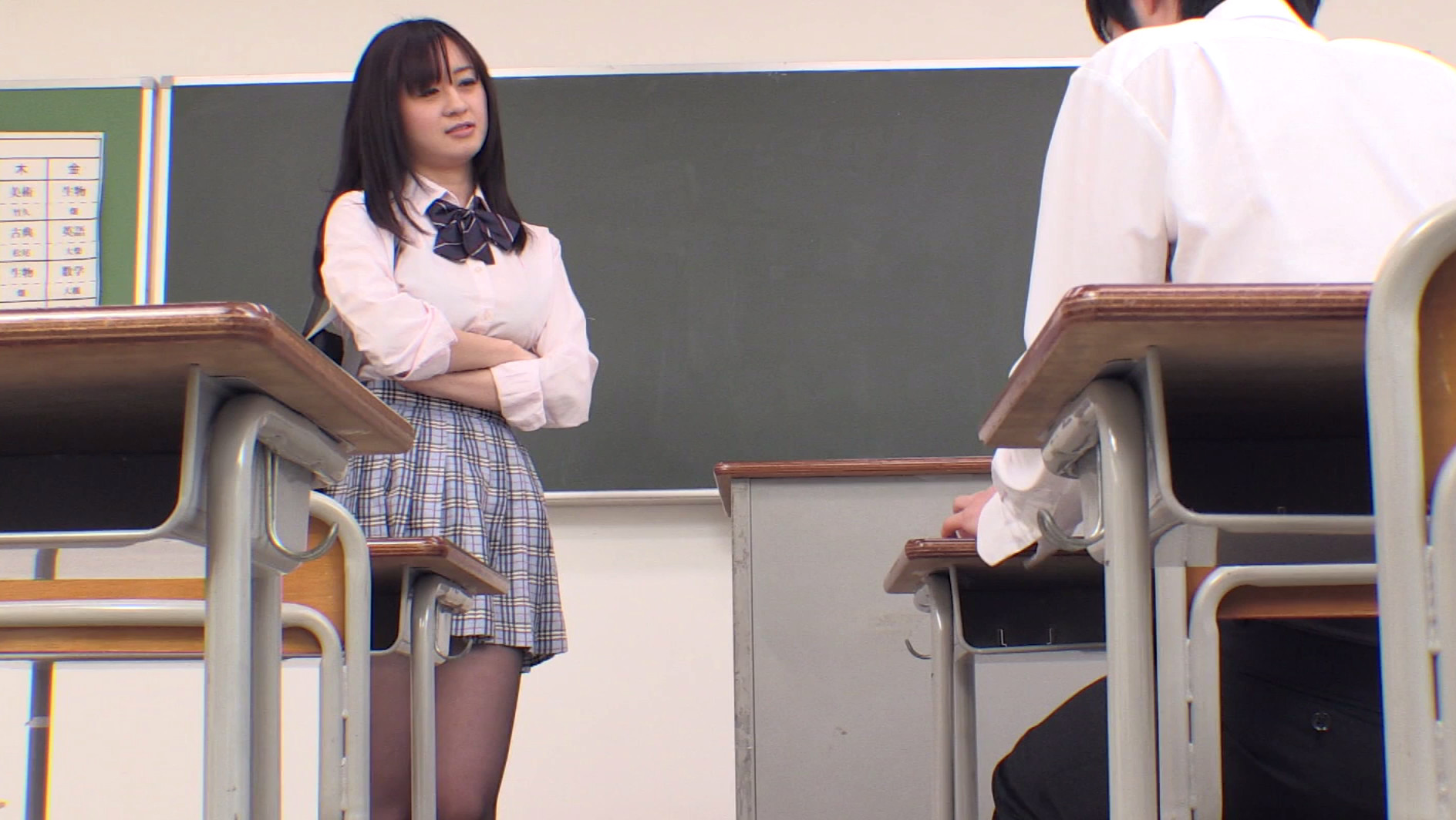 ボクを犯人扱いした巨乳先輩を黒ストオナニーで謝らせ 濃厚クンニ→スネ顔→生挿入→デレ面→中出し! 画像1