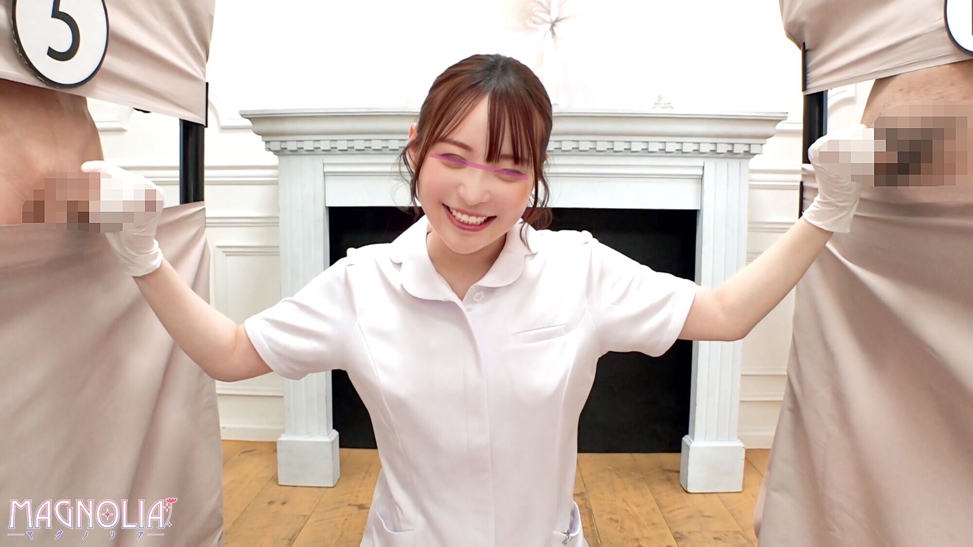 『心優しいナースがズラりと並んだチ○ポから手コキで担当患者のチ○ポ当てに挑戦！！』超きゃわたんナースが立ち並ぶ数多のチ○ポを触診検査･･･からの突然のデカチンぶっこみで潮吹き絶頂！謝りながら止まらぬガチイキで中出し昇天☆【街角素人モニタリング♯まい♯25歳】 画像7