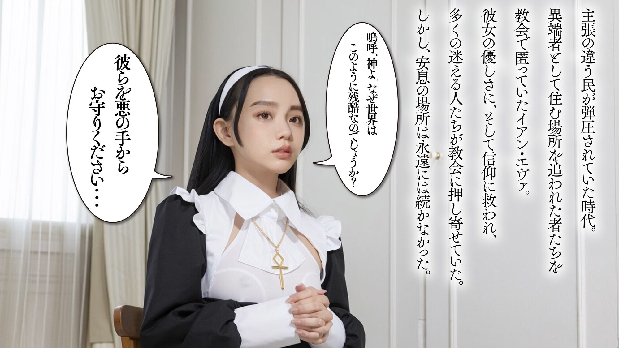 【AI同人】 恥。~異端として弄ばれた性なる僧侶~ イアン・エヴァ【3.1次元】 画像3