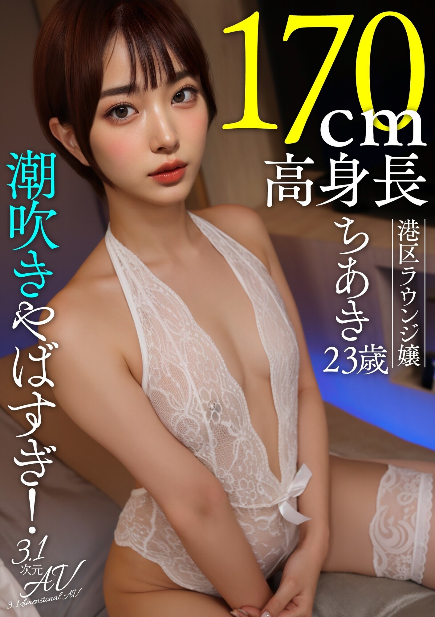 【AI素人】潮吹きやばすぎ!170cm高身長港区ラウンジ嬢ちあき(23歳) 画像1