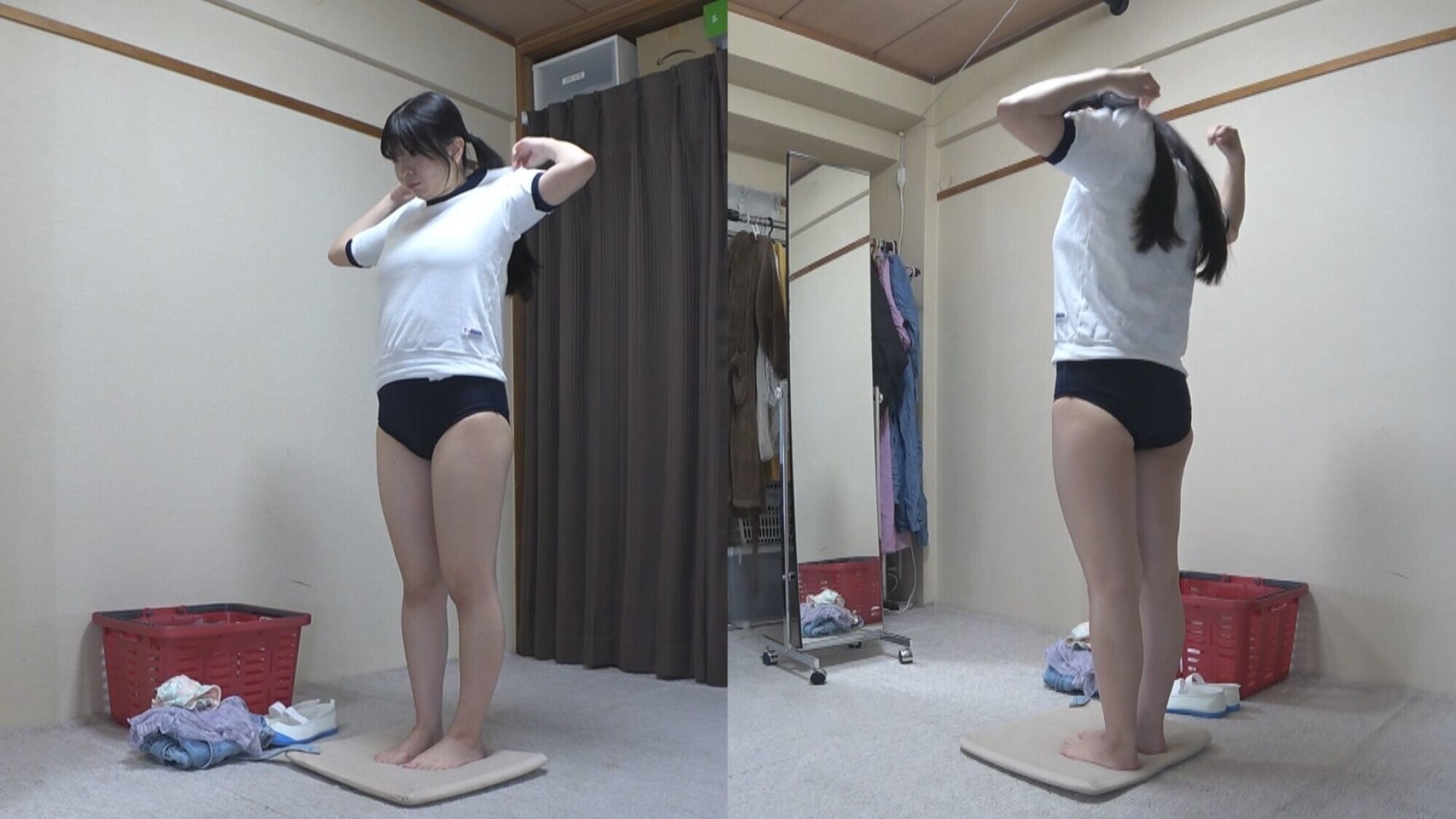 皐月ゆら ムチムチ美尻 神体育着 美少女やぽっちゃり娘らにピチピチ体育着を着せ、ハミパン、ムレムレワレメを毛穴まで見えるほどの超ドアップ接写！さらに尻コキ、着衣お漏らし放尿や体育着ぶっかけ等体育着好きに送る完全着衣フェチAV 画像3