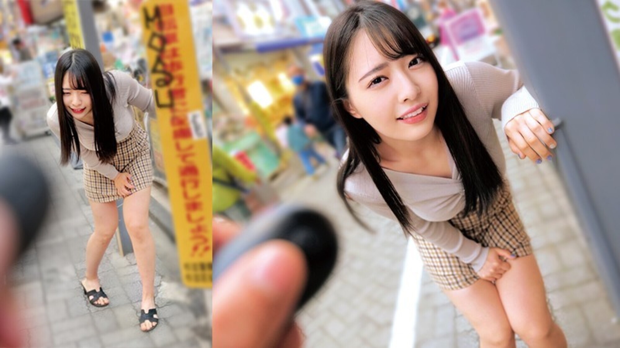 人生初の羞恥プレイでまさかのエロスイッチオン!素人美少女とリモコンバイブお散歩人混みの中ビクビク震えてイキまくってしまう女子たち! かなさん まいさん 画像1