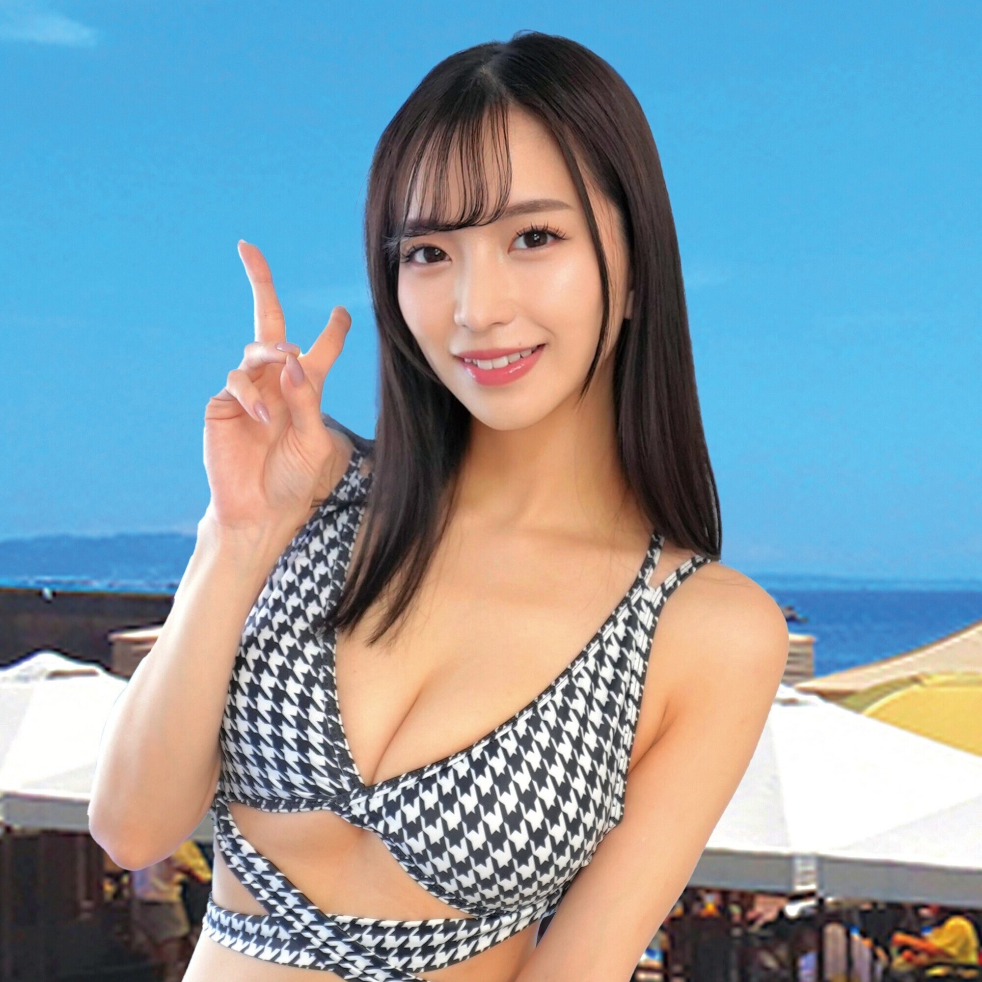 「童貞美大生のデッサンモデルになってくれませんか？」ナイスボディをデッサン中にフル勃起しちゃってうまく描けない童貞君に開放的なビキニ娘はムラムラ最高潮ww「エッチしてみる」そのまま祝筆おろし中出しSP まゆ かんな 画像1