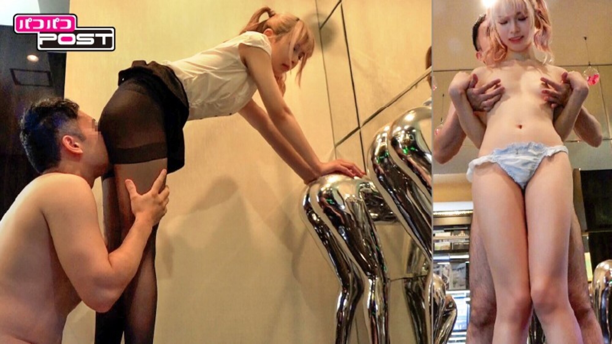 SNSで知り合った金髪ちっぱいギャルの身体が敏感過ぎて大興奮SEX