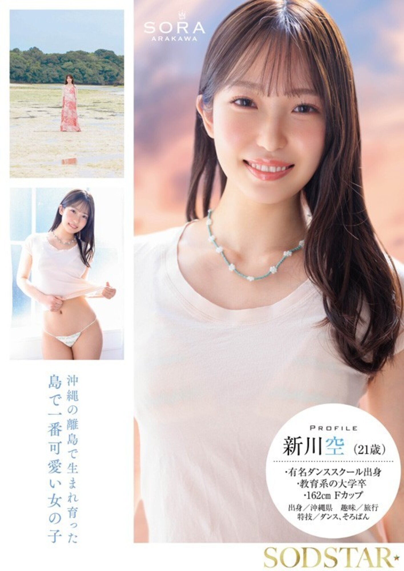 沖縄の離島で育った家庭科の教員 新川空 あらかわそら AV DEBUT 2枚目