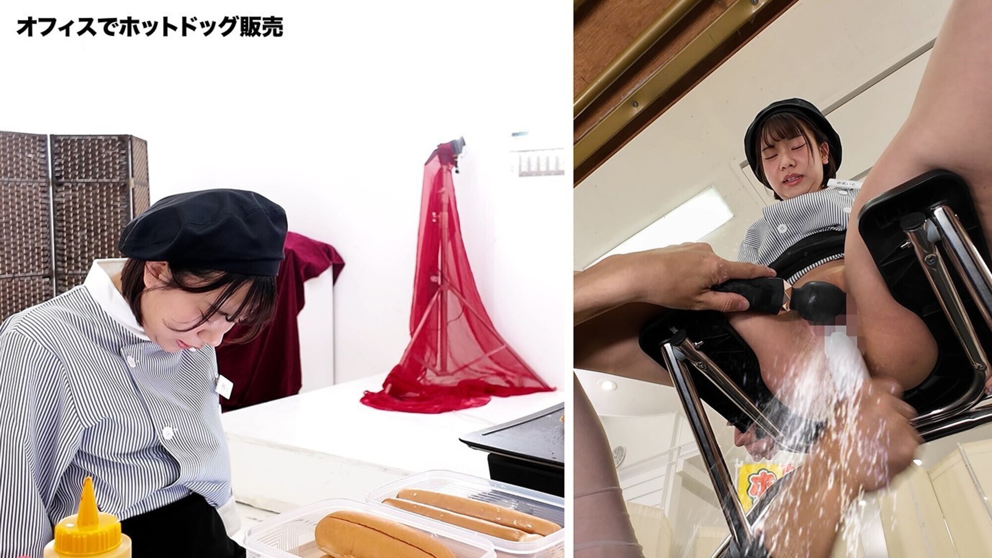 人気 AV 女優が挑戦!イカサレ屋台の中で 潮吹きながらホットドッグ売ってください! 赤名いと 画像6