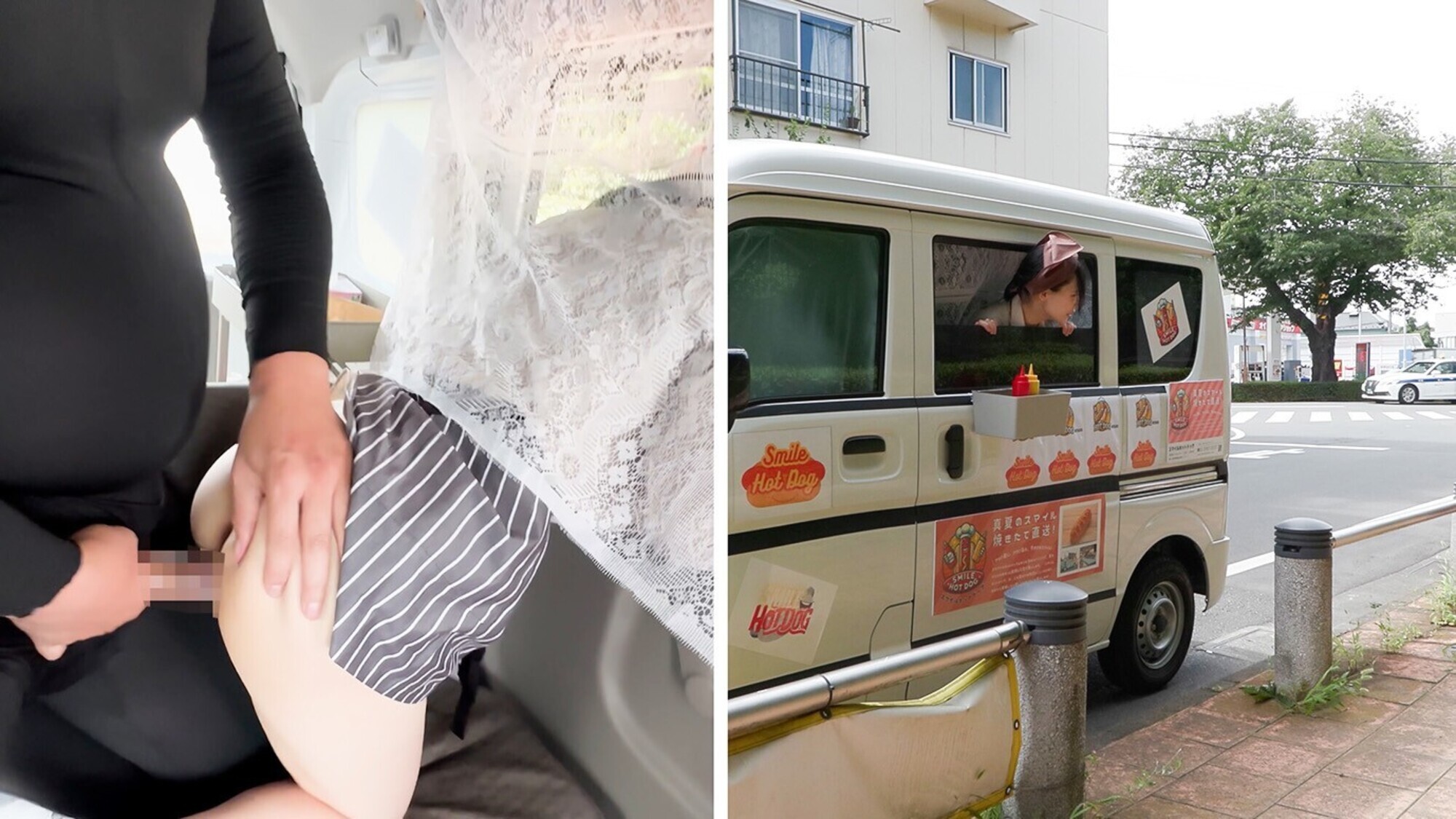 人気 AV 女優が挑戦!イカサレ屋台の中で 潮吹きながらホットドッグ売ってください! 逢月ひまり 小坂ひまり 7枚目