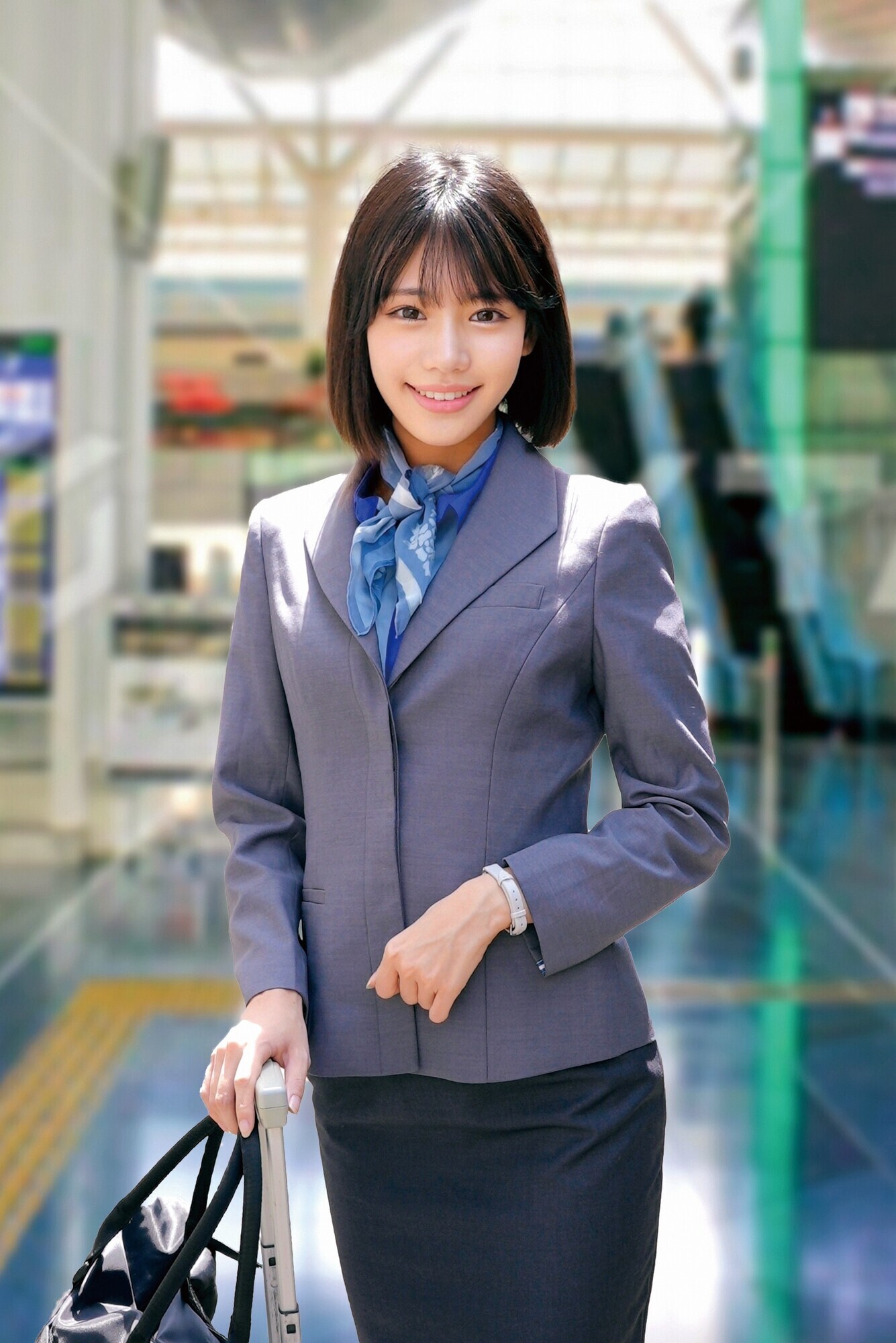 大手航空会社勤務の美人CA（キャビンアテンダント）が童貞チ○ポをノーハンドフェラ早漏改善！気品が溢れる一流のおもてなしフェラで暴発大量射精ごっくん→即フル勃起！元気すぎる童貞チ○ポを放っておけないCAはそのまま筆おろし中出しTAKE OFF
