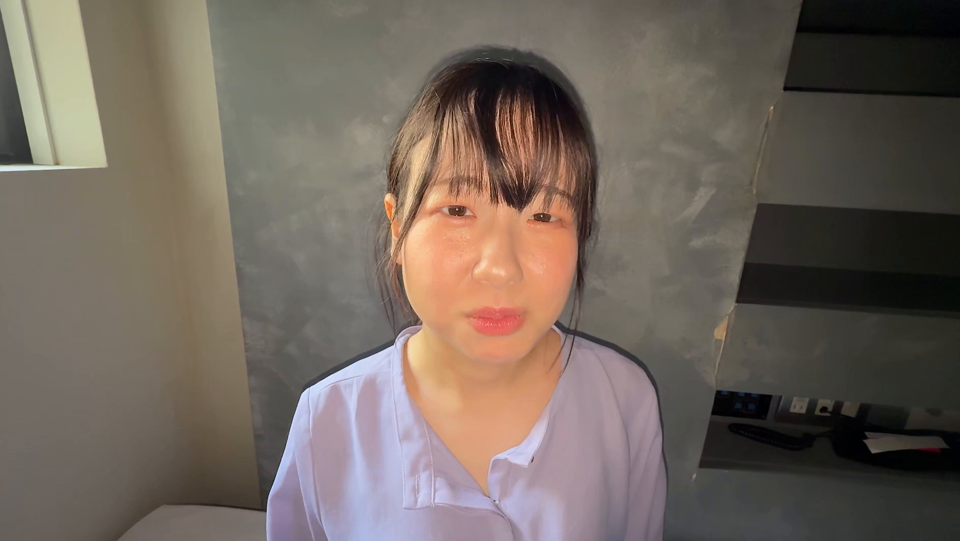 【個人撮影】谷田かりな 開口器で口内観察デカ舌を要チェック 画像1