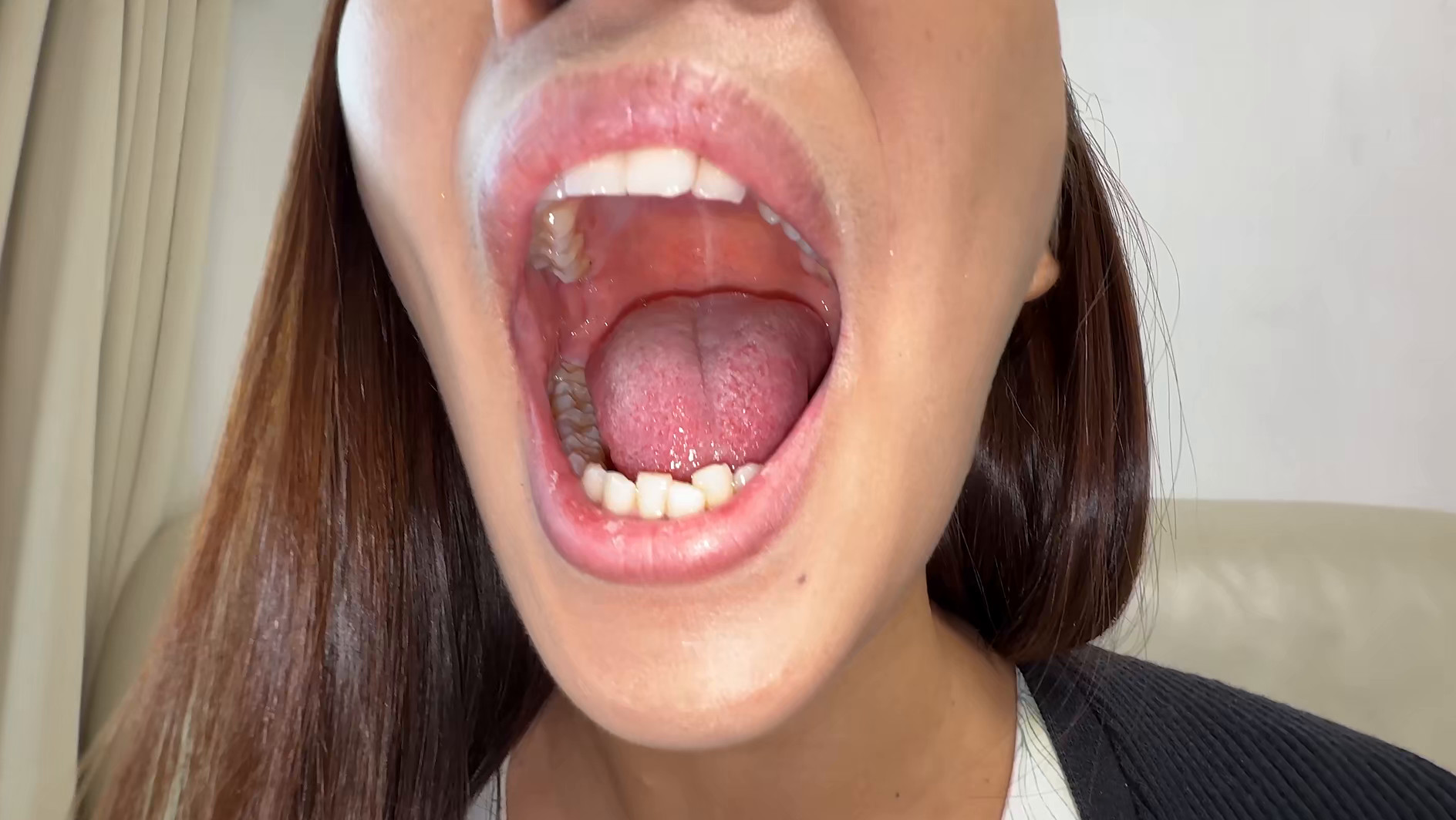 【個人撮影】旭メイサの喉チンコいじり 画像2