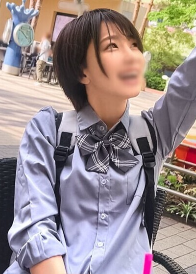 まい（18）陸上部【ツンデレ敏感ボーイッシュJ〇】【上目遣いでキス懇願】【実は甘えん坊で自分からおねだりSEX】【小悪魔スマイルで中出し許可】【スケスケスク水に着替えて2回戦】【膣奥ガン突きされて絶頂＆顔射】