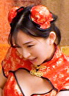 【メンエス】未処理のアンダーヘア＆天然美巨乳のセラピストがディープリンパ→勃ち巨根に発情し膣内誘導してしまう様子を激撮。チャイナコスを身にまとい本指してくれたお客に手コキ・フェラと神サービス...！自ら本番求め最後は濃厚ザーメン中出し＃担当:まゆ